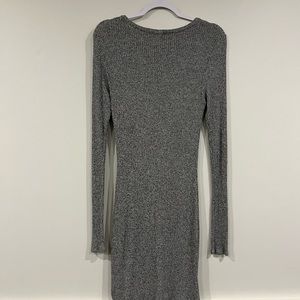 Peppered gray Brandy Melville Cotton bodycon knit dress